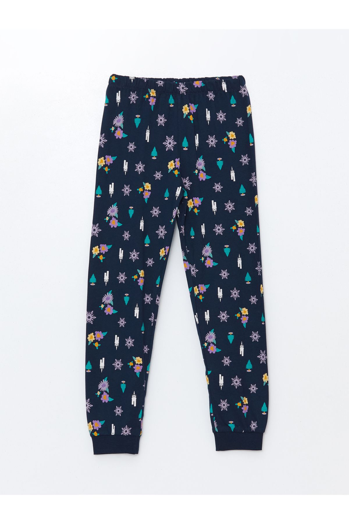 LC Waikiki-Pyjama-Set für Mädchen mit Rundhalsausschnitt und Elsa-Print 3