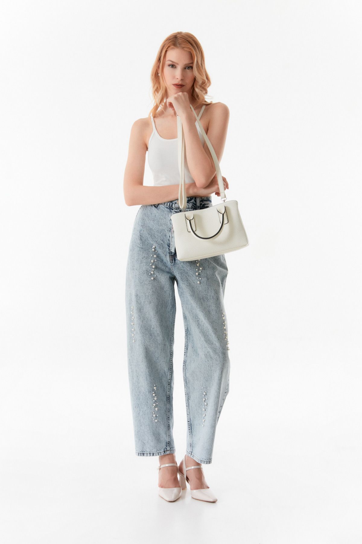 Fulla Moda-Faux Leather Zipper Bag 2