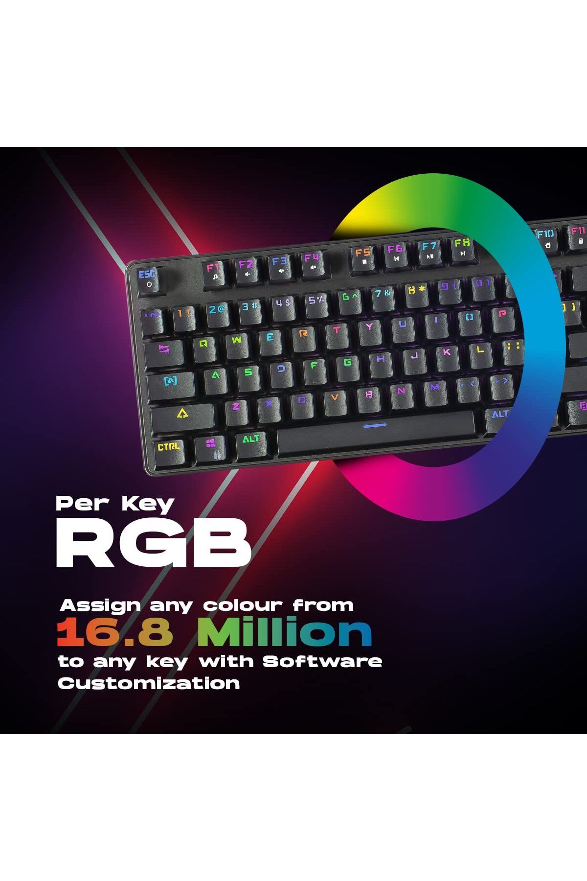 Cosmic Byte-Cosmic Byte CB-GK-34 Firefly RGB Ten-Keyless Keyboard, Outemu Red Switch (Black) 3