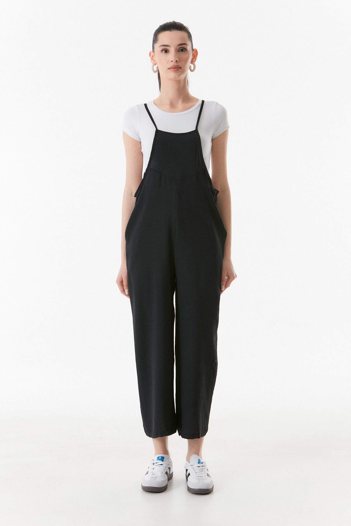 Fulla Moda-Ayrobin Fabric Casual Jumpsuit - Rope Strap 8