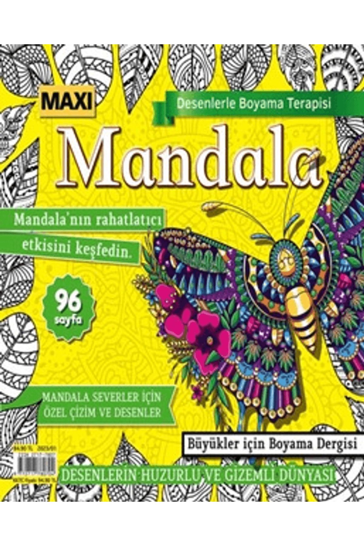 Maxi Yayıncılık Maxi Mandala Desenlerle Boyama Terapisi 9 / Bertan Kodamanoğlu / Maxi Yayıncılık / 9772717780117