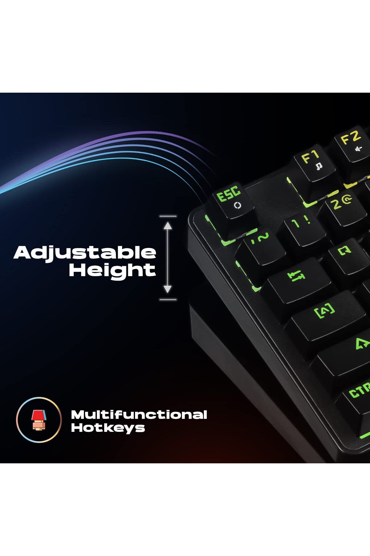 Cosmic Byte-Cosmic Byte CB-GK-34 Firefly RGB Ten-Keyless Keyboard, Outemu Red Switch (Black) 7