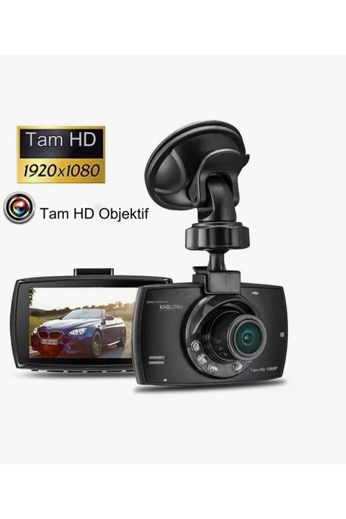 qasul Geniş Açı, Gece Görüş, Döngü Kayıt ile 1080P FHD Araba DVR Pano Kamera Video Kaydedici