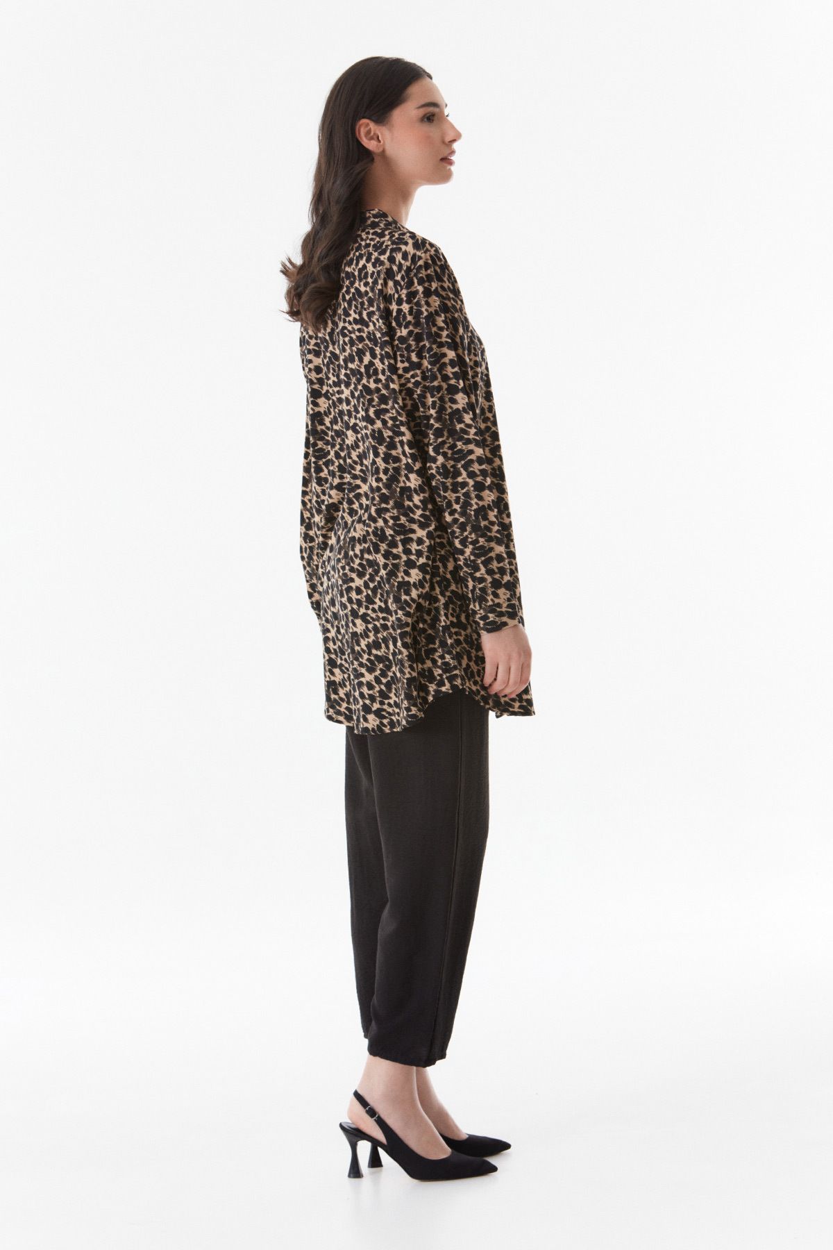 Fulla Moda-Fullamodest Leopard Pattern Large Size Palazzo Set 3