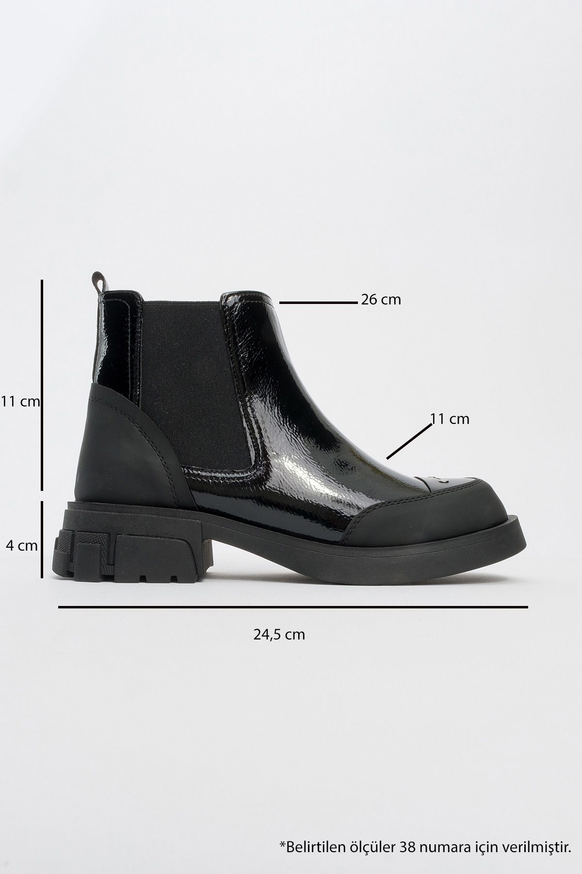 چکمه و بوت زنانه ALBIA مشکی PATENT چرمی ZIPPERED پوتین luvishoes