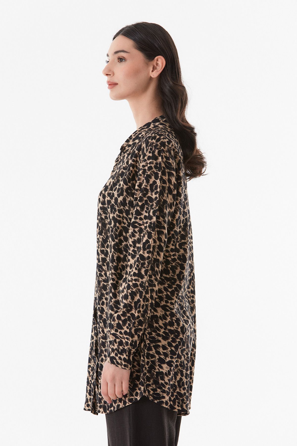 Fulla Moda-Fullamodest Leopard Pattern Large Size Palazzo Set 5