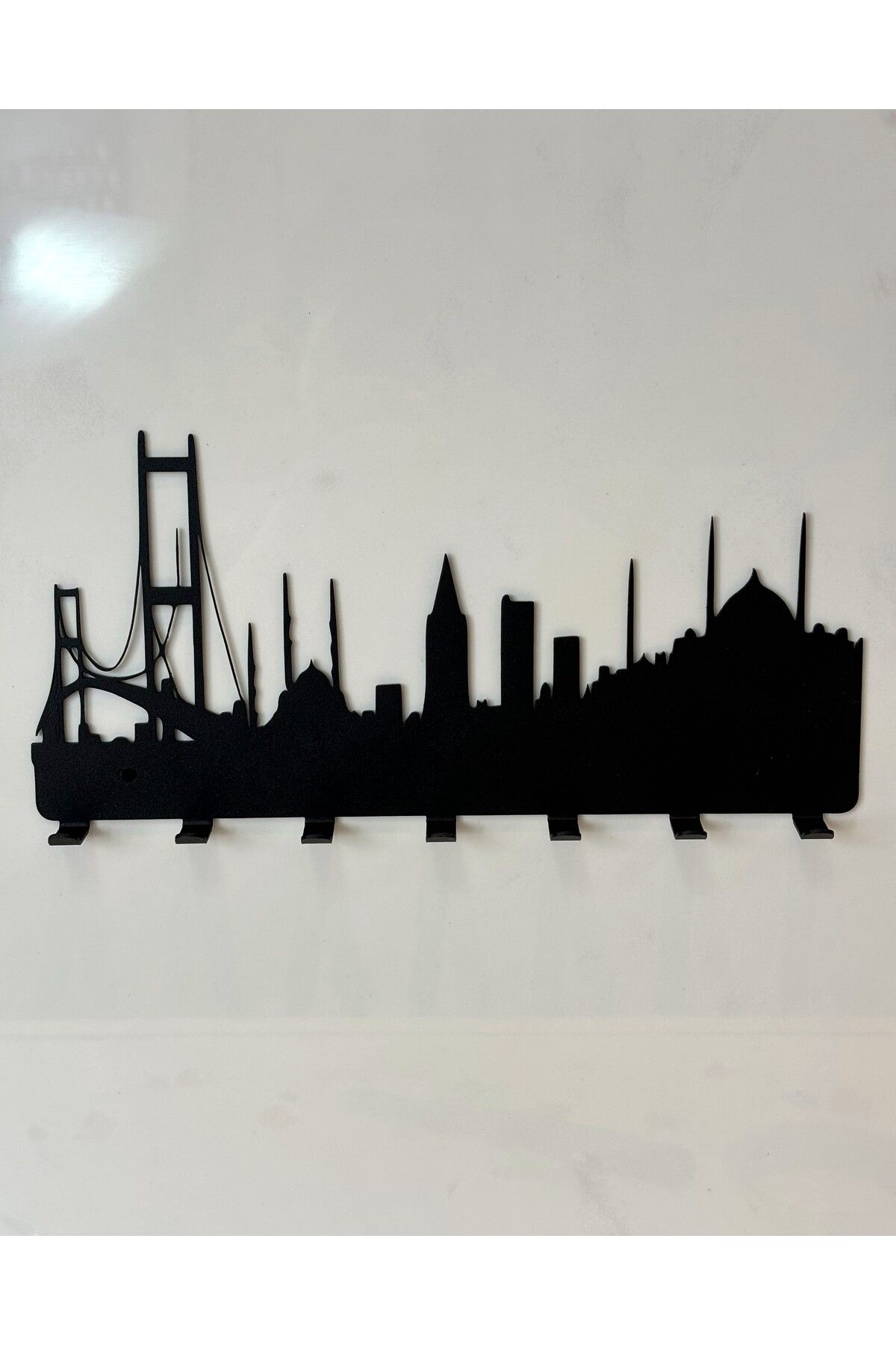 VELUX HOME-Metal Wall Key Hanger Istanbul Silhouette Keychain Home Decoration Hanger City Scenery 3