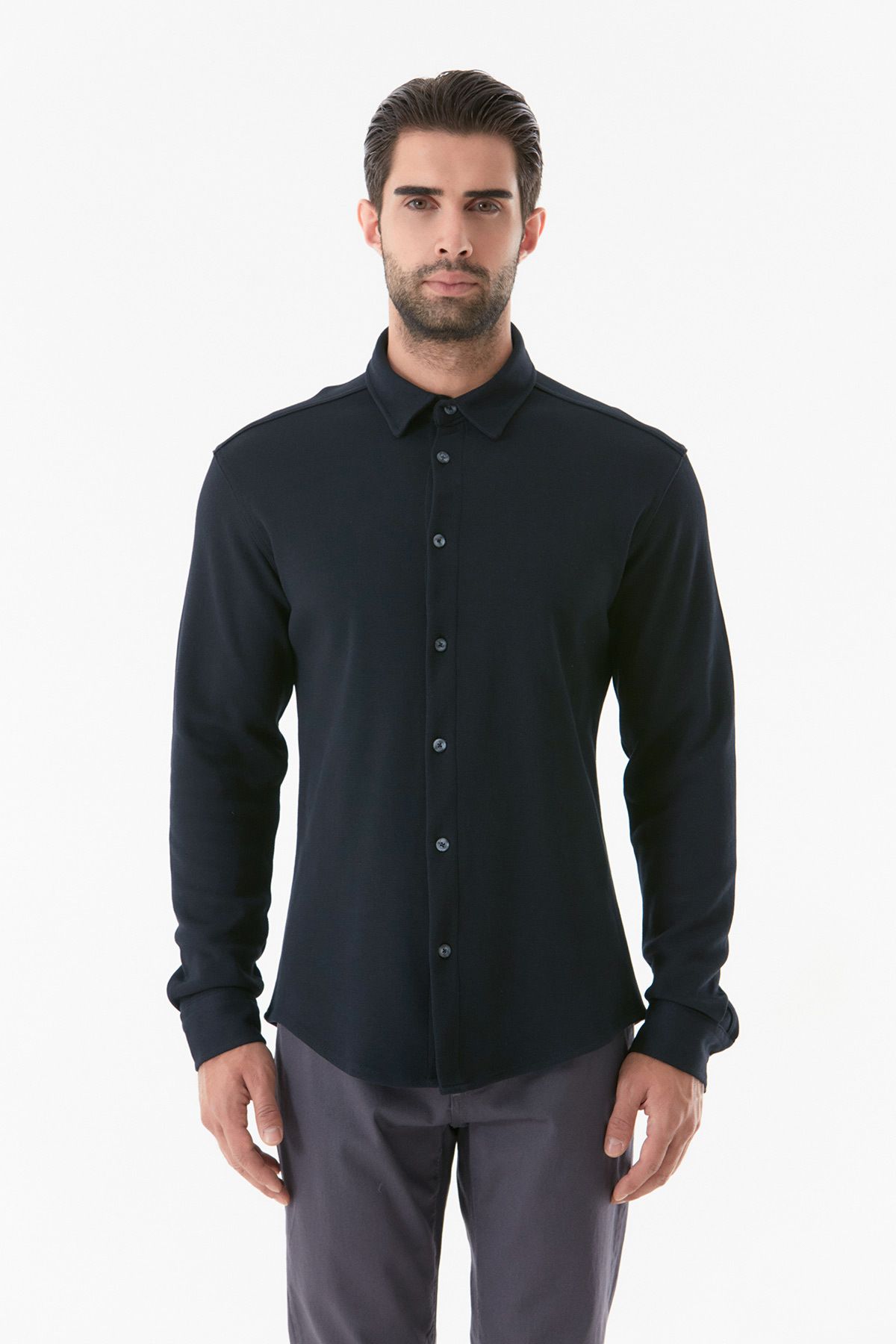 Fulla Moda-Buttoned Basic Shirt 6