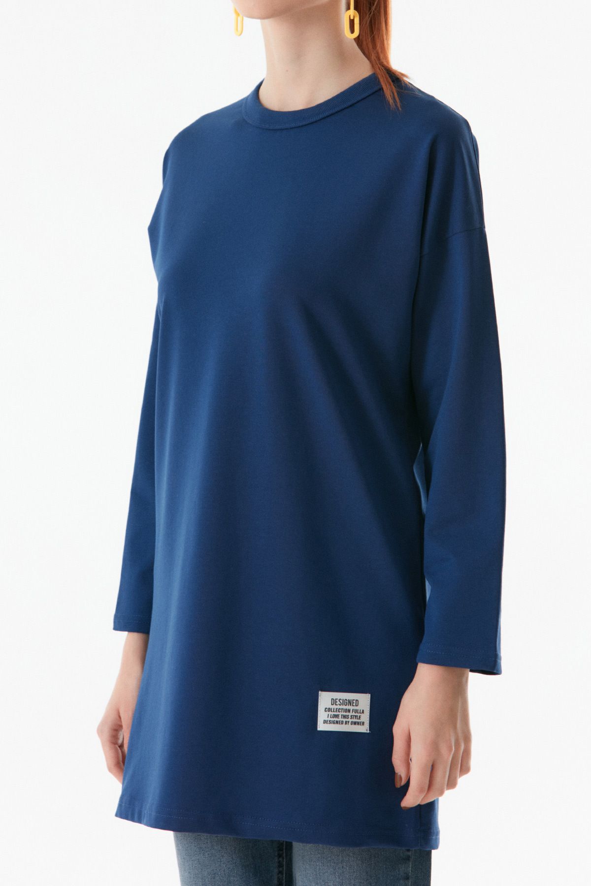 Fulla Moda-Basic Crew Neck Tunic 7
