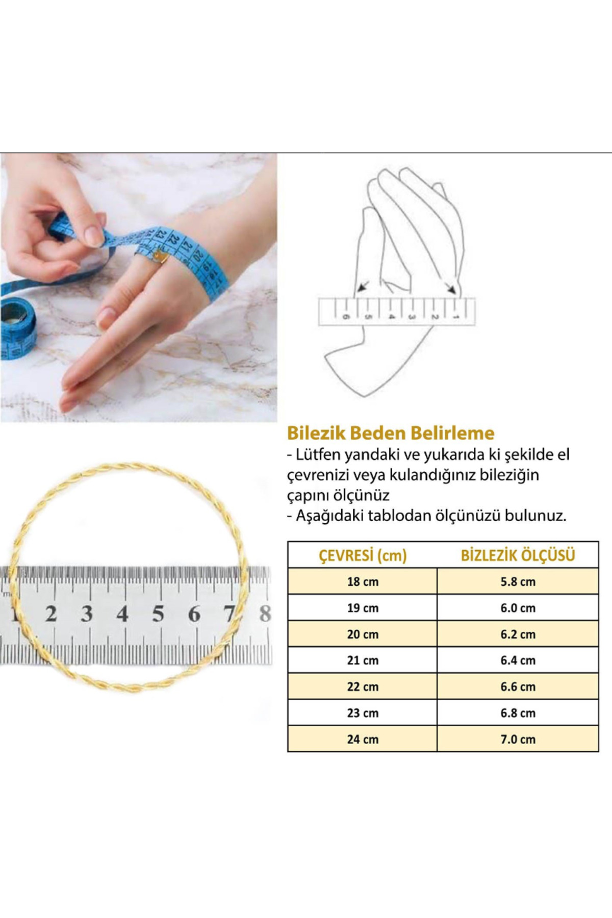 FerizZ İmitasyon Ajda Bilezik Zigzag Model Altın Kaplama Çelik Blz-3073 görsel 5