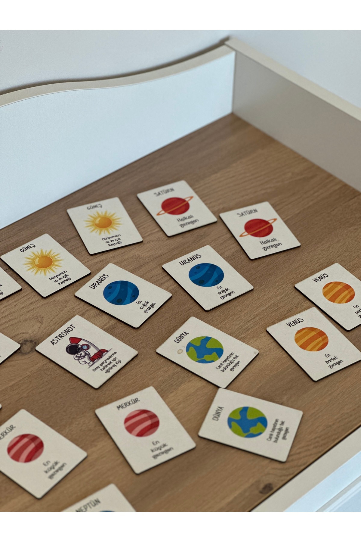 Bellacasa Gezegenler Eşleme Kartı Ahşap Oyun, Eğitici Oyuncak, Montessori Eğitim Oyuncak,Motor Zeka Oyuncak fotoğrafı 2 (önizleme)