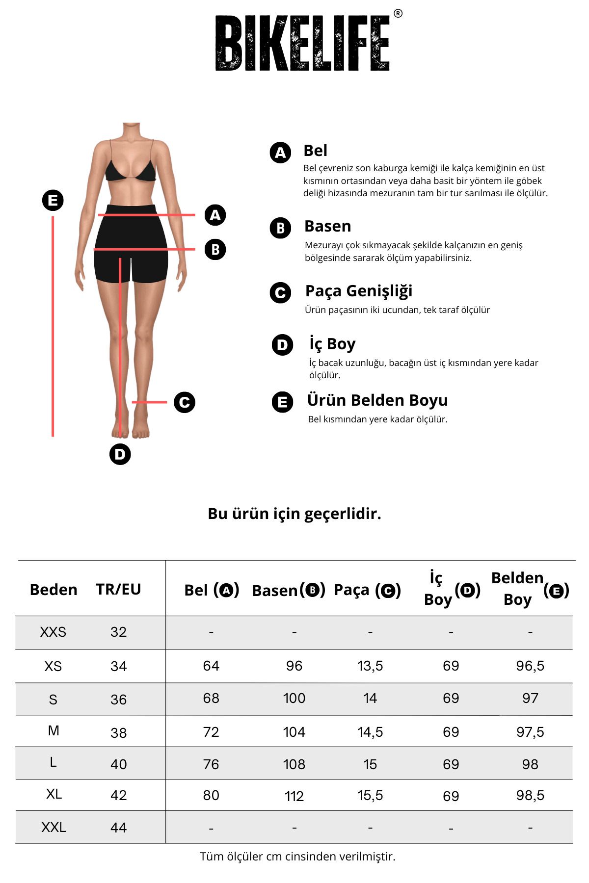 BİKELİFE-Flexible Lycra-Mom-Hose für Damen mit hoher Taille 5