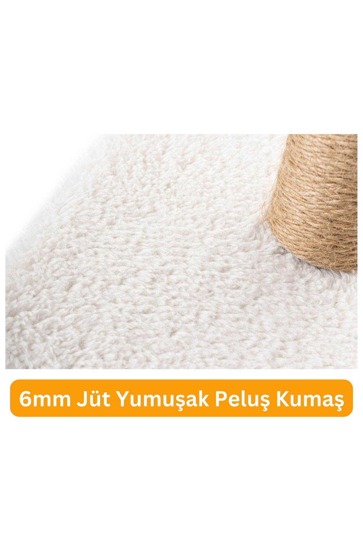 BEYLİNİ-2-Piece Plush Fabric Cat Scratch Kit - Erasable Disassembled, 42cm, 2-Step White Jump and Scratch 4