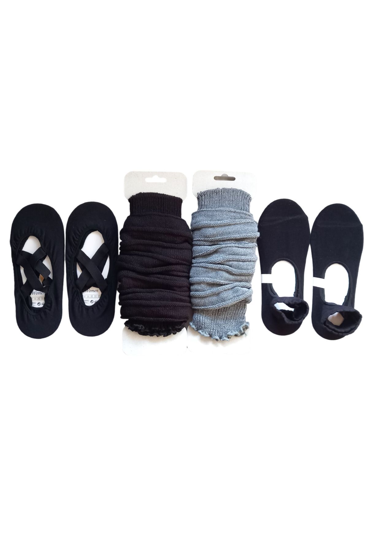 shefox Pachet De 6 Șosete Sportive Pentru Meditație Yoga Pilates, Set De Accesorii Pentru Jambiere Femeie - 36 – 40