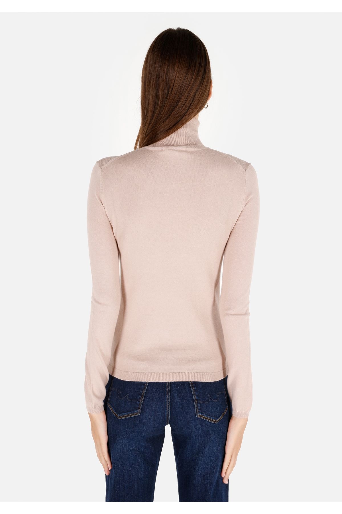 Colin's-Slim Fit Turtleneck Beige Women's Sweater Cl 1070208 8