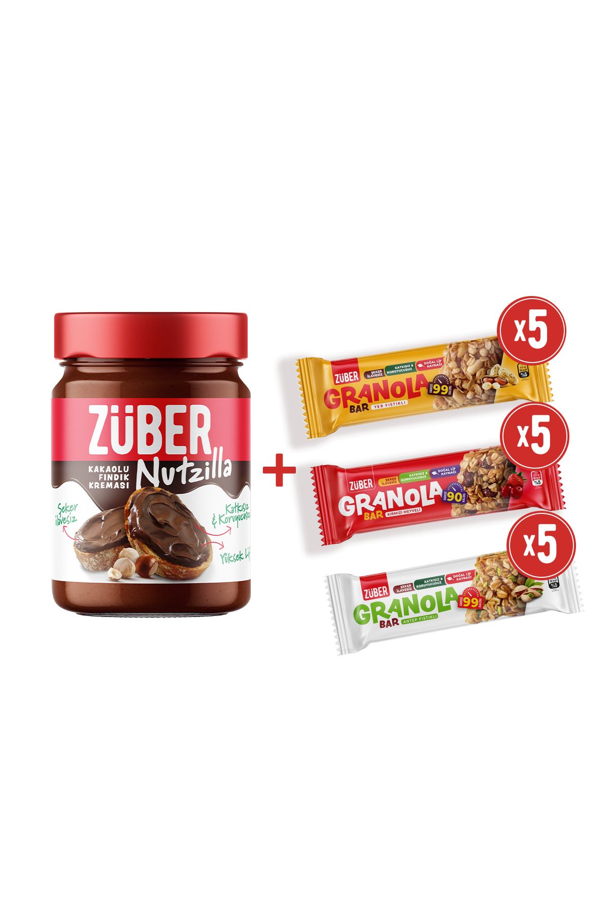 Nutzilla Fındık Kreması Kakaolu + Granola Bar Deneme Paketi