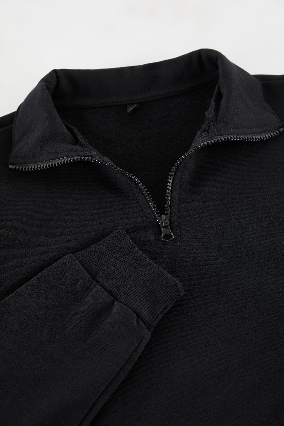 Trendyolmilla  Siyah-Kar Melanj 2'li Paket Regular/Normal Kesim İçi Polar/Sıcak Tutan Sweatshirt TMNAW25SW00205 - Görsel 4