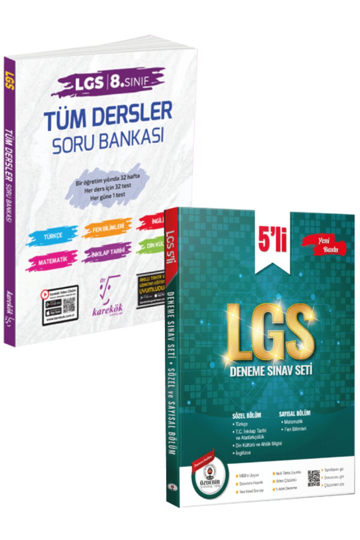 ÖZDEBİR YAYINEVİ Özdebir ve Karekök Yayınlarından 8.Sınıf LGS Tüm
