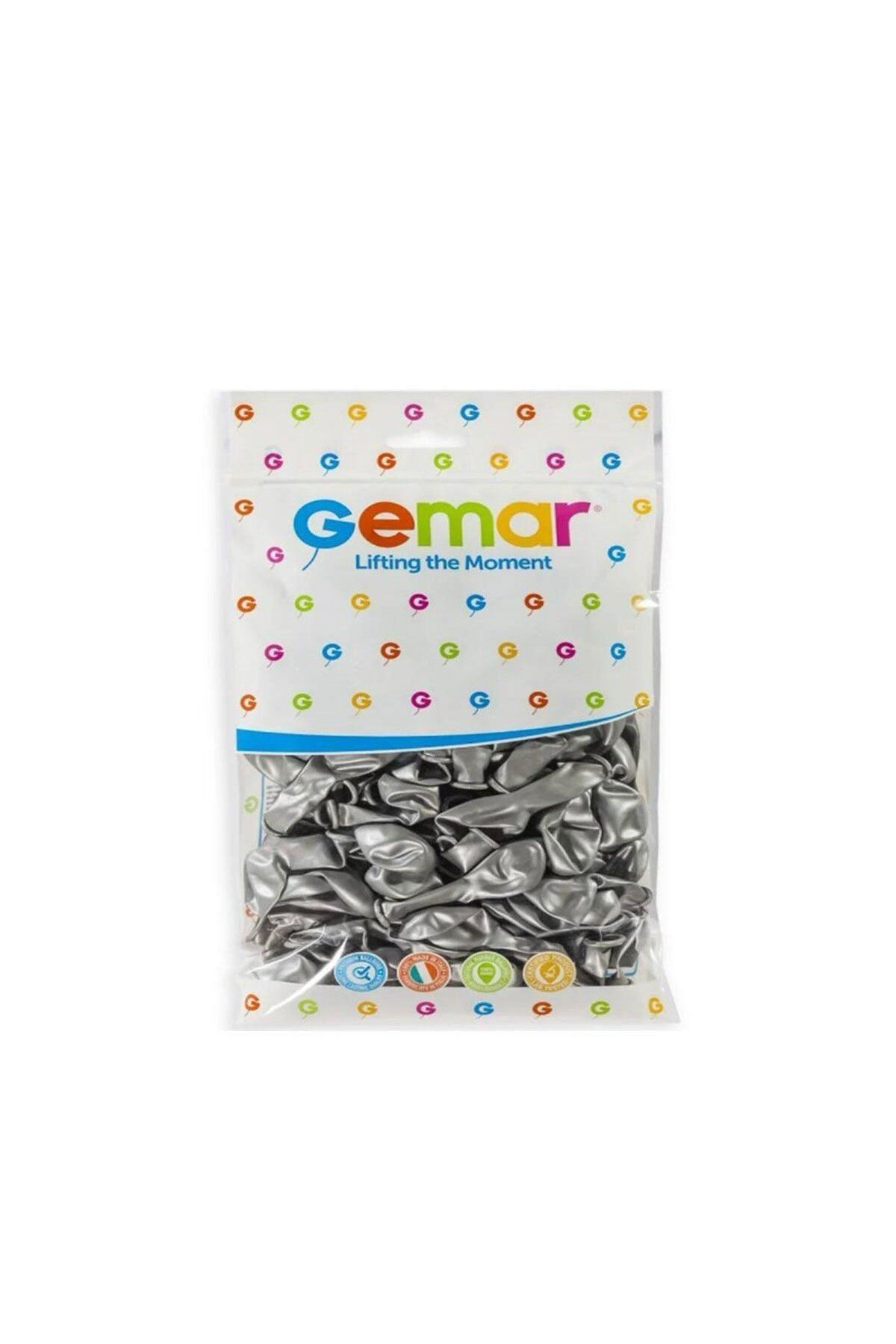 misan GM-110-38 METALİK BALON GÜMÜŞ RENK KOLİ İÇİ 50 PK
