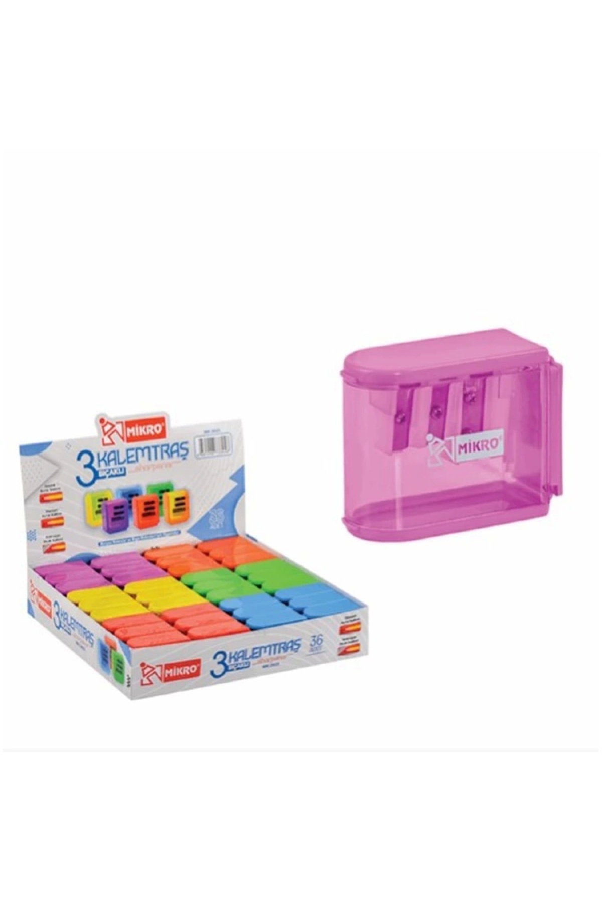 Mikro Mk-2025 Üç Delikli Kalemtraş