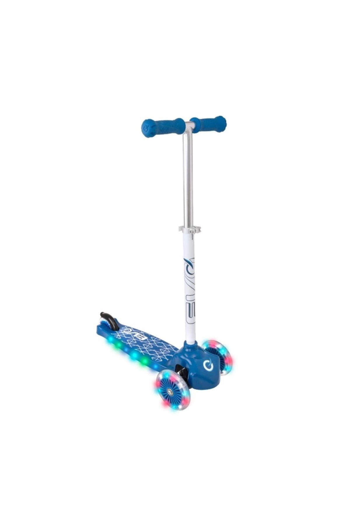 Evo 1437663.v23 Işıklı 3 Tekerlekli Scooter Mavi