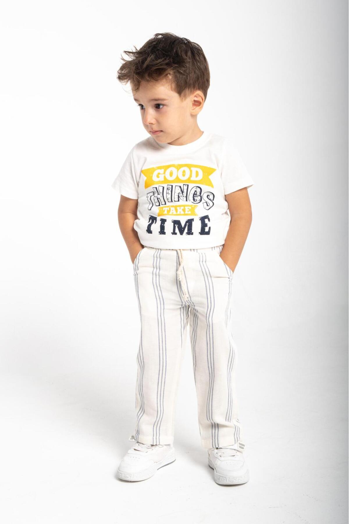 Çelix Kids Unisex Bebek&Çocuk %100 Pamuk Müslin Pantolon fotoğrafı 5 (önizleme)