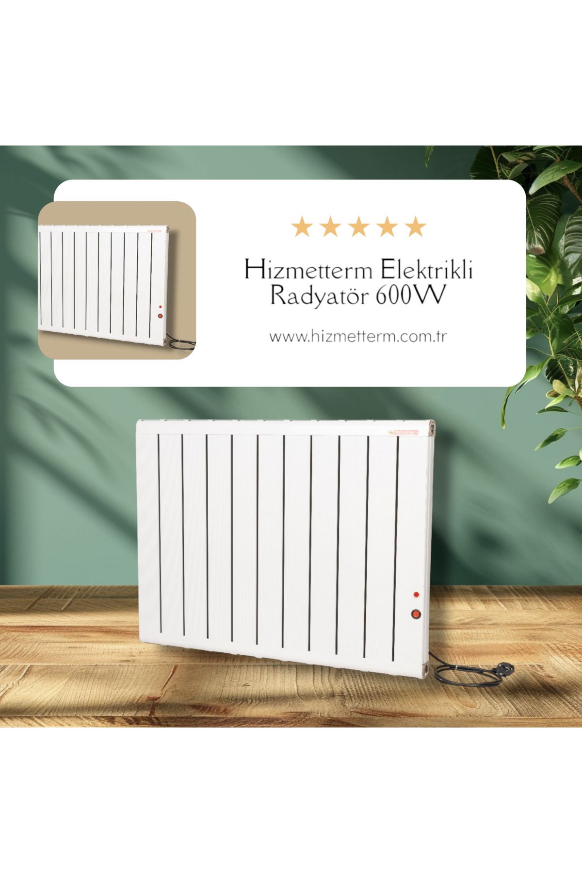 Hizmetterm 600 WATT Elektrikli Radyatör Aluminyum (Mobil Ayaklı) model Az enerji tüketimi