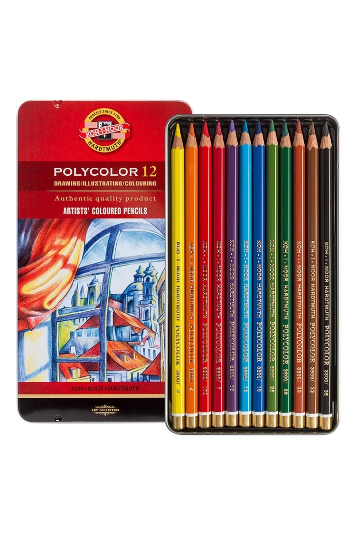 Koh-i Noor Koh-ı Noor 3822 Polycolor Kuru Boya Kalem Seti 12 Renk