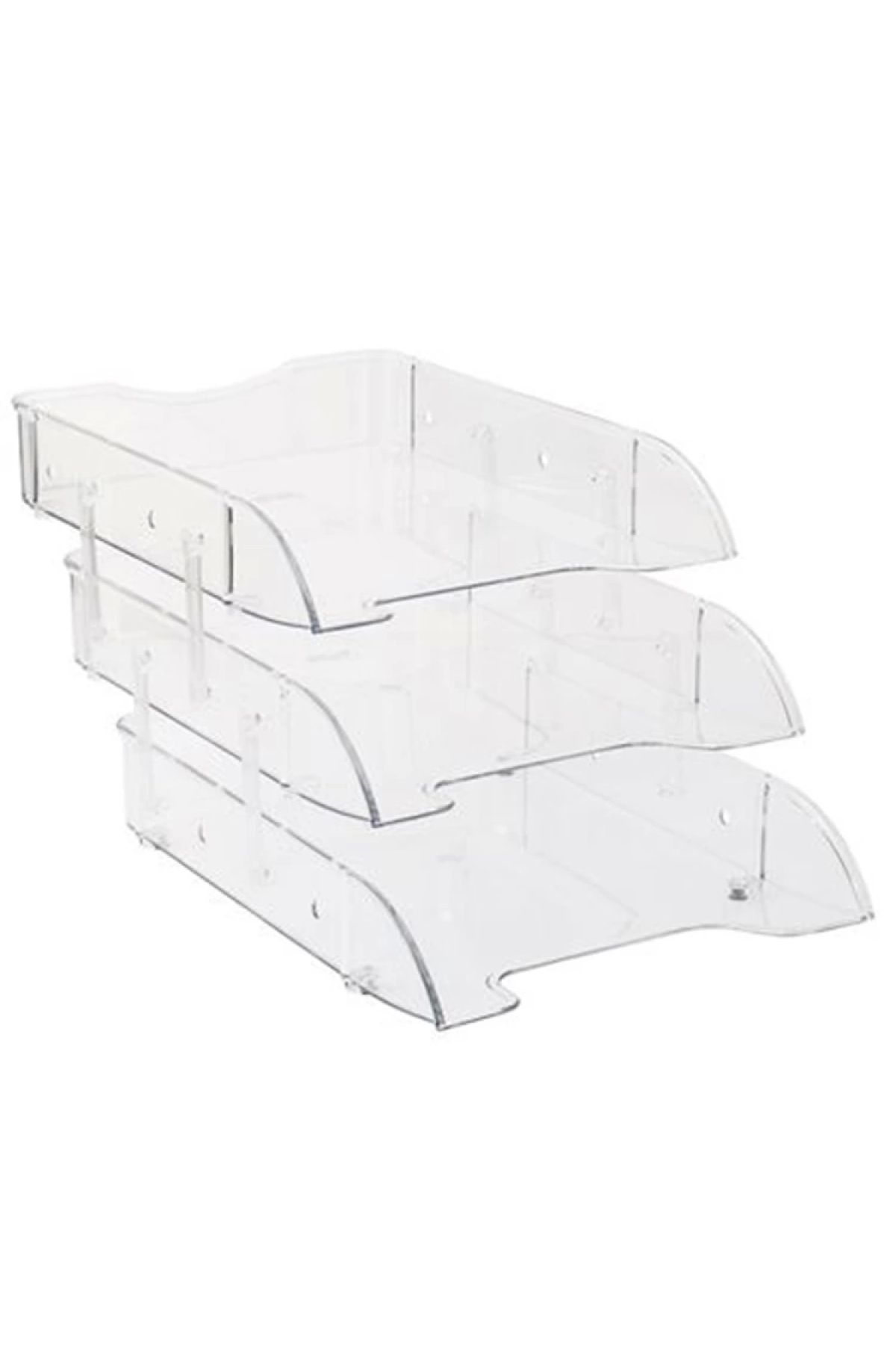 KRAF-Transparent Document Rack with 3 Rails - 829g 1