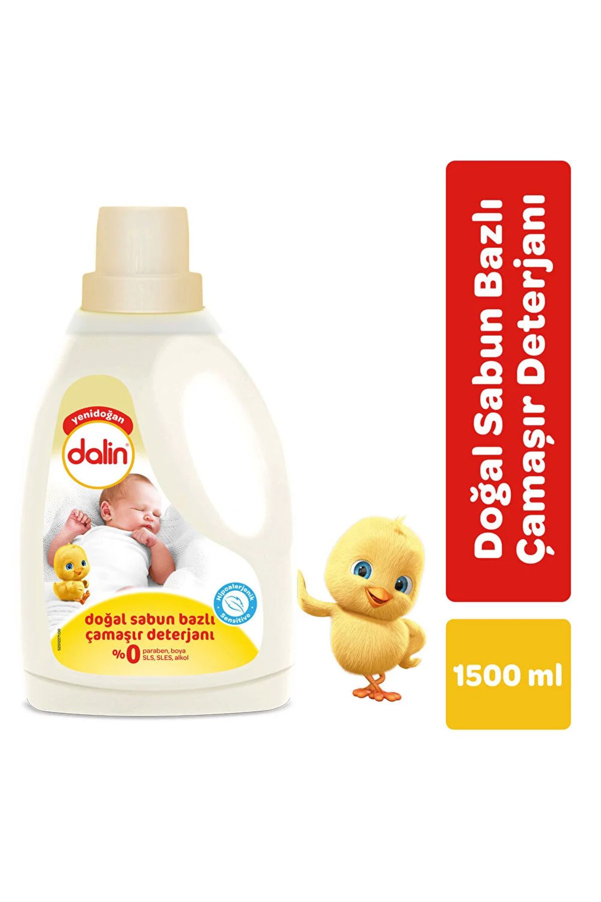 Dalin x 2 Adet Sensitive Doğal Sabun Bazlı Sıvı Çamaşır Deterjanı 1500 ml