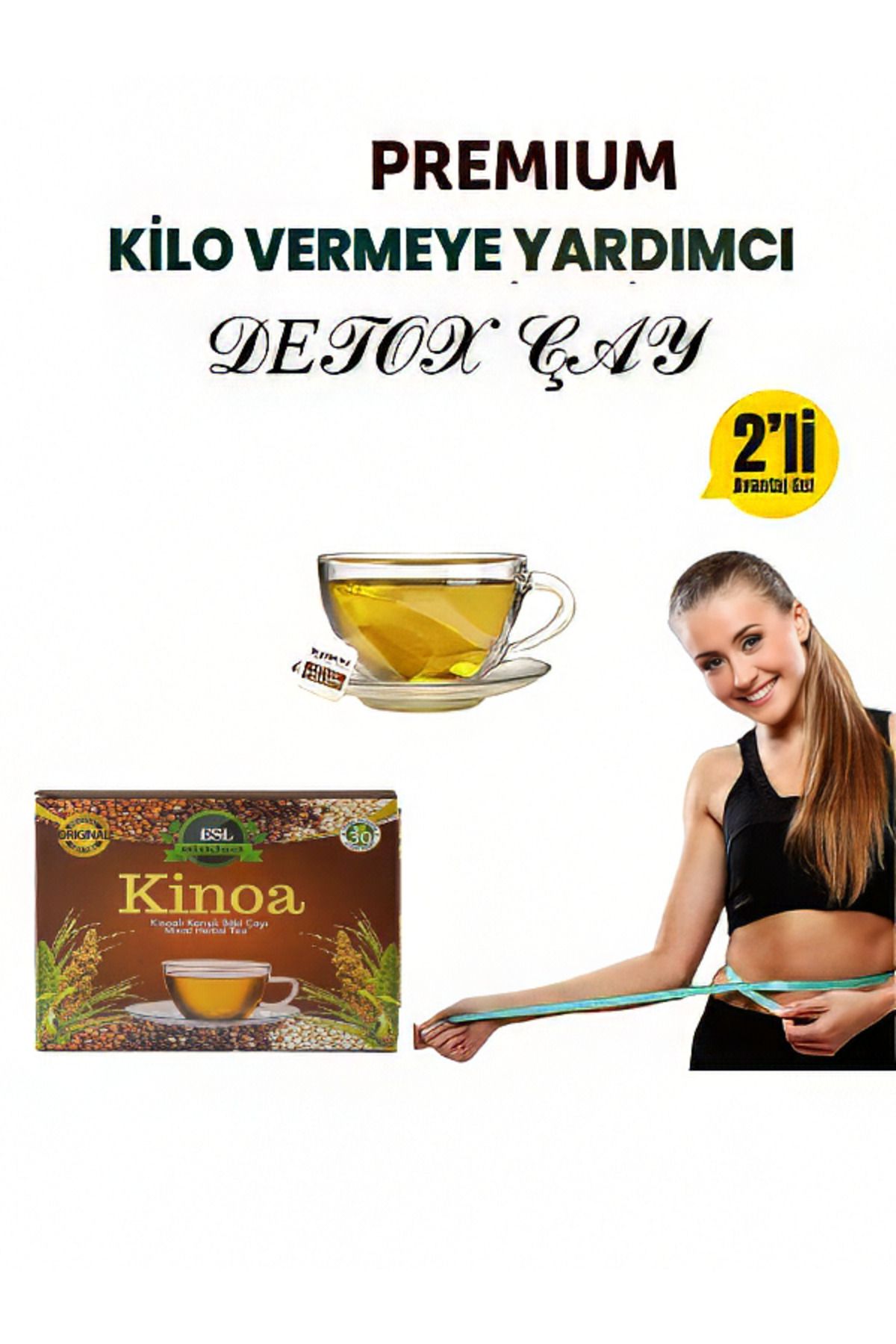 ESL Bitkisel Zayıflama1, Yağ Yakıcınz, Metabolizma, Ödem1 Atıcı, Detox Mix, & Kinoa Çay (2 KUTU)