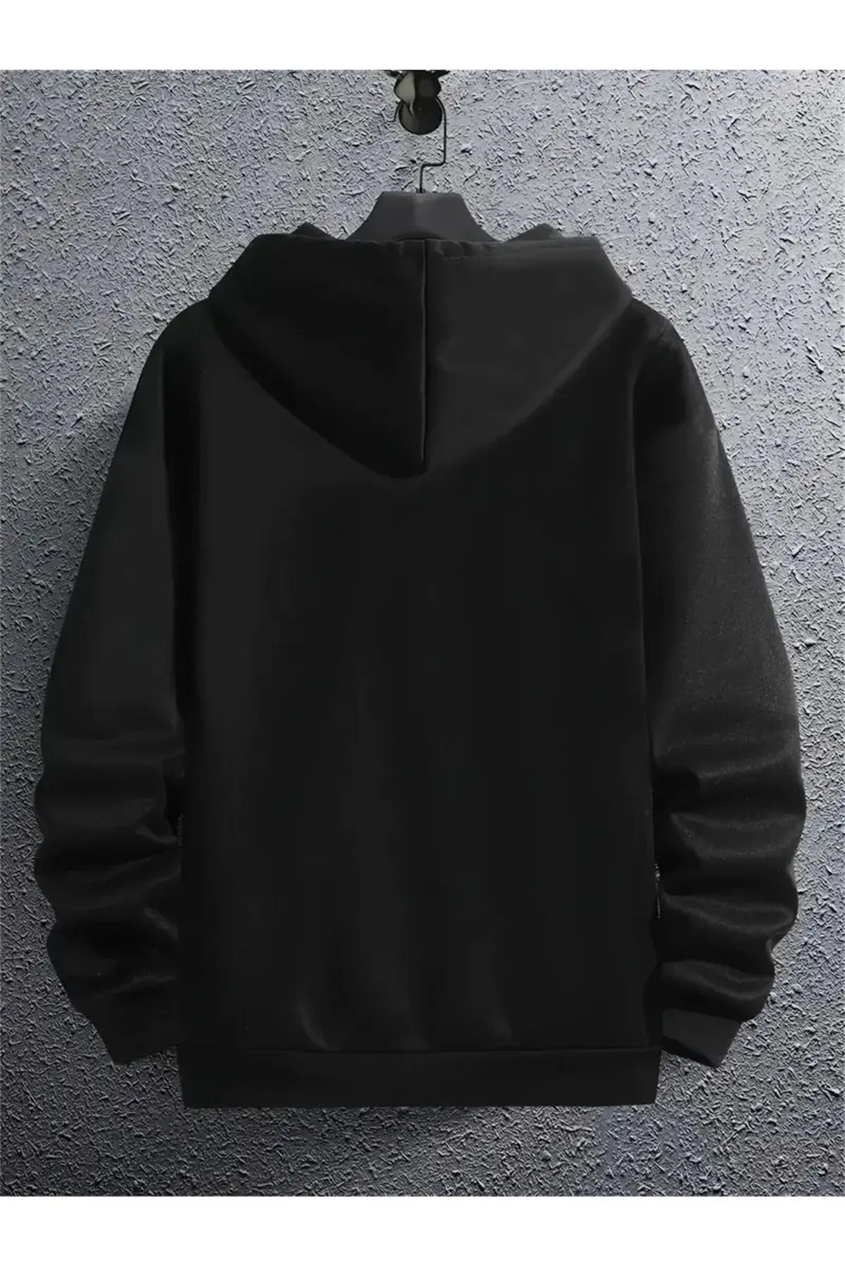 EYAX MODA UNISEX Kapüşonlu Fermuarlı Sweatshirt Büyük Beden görsel 2