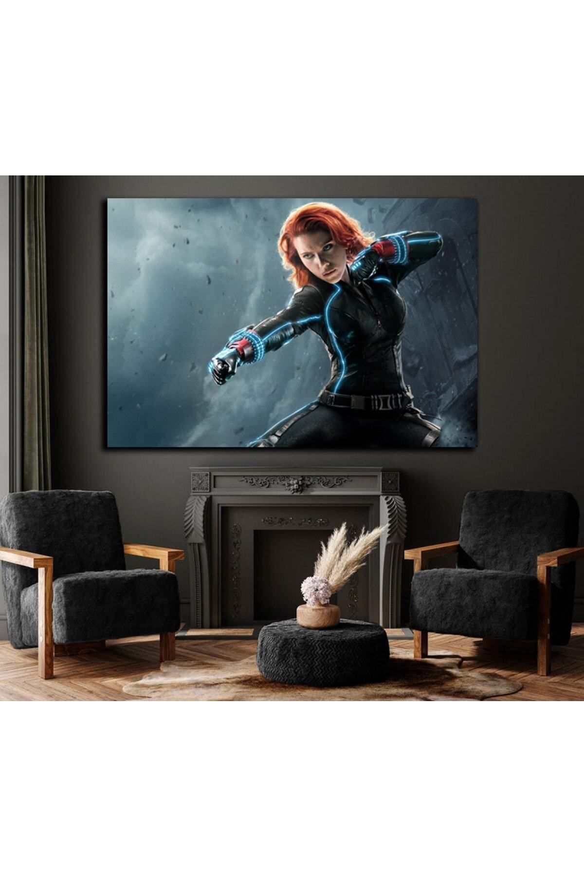Vividale Marvel Black Wıdow Modelli Dekoratif Şık Kanvas Tablo