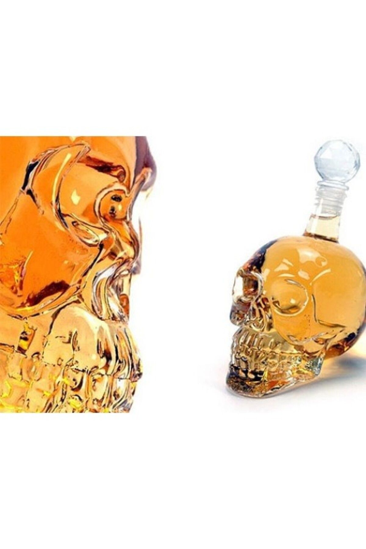 Nisfi Kutur Crystal Head Kuru Kafa Cam Şişe 350 ml