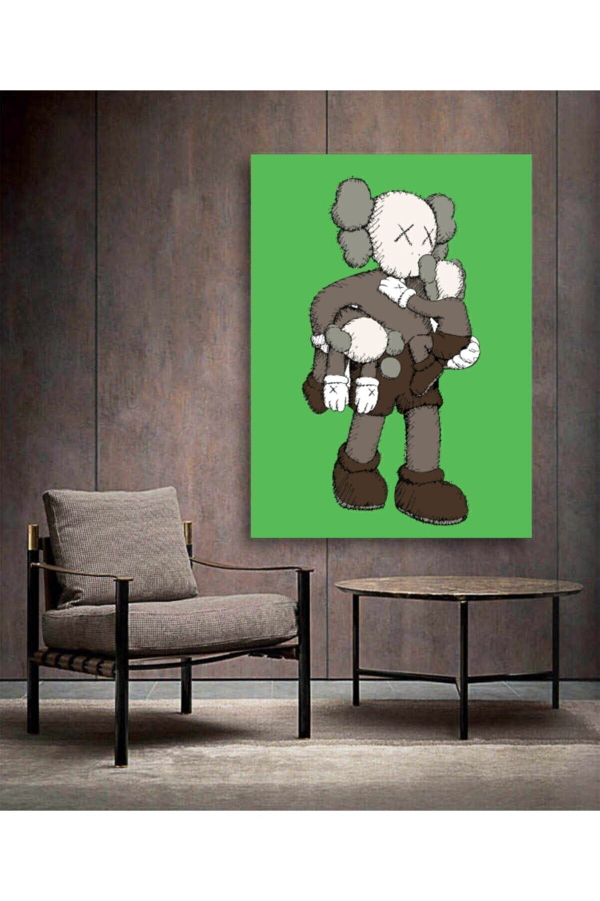 Vividale Yeşil Kaws Tekli Kanvas Tablo