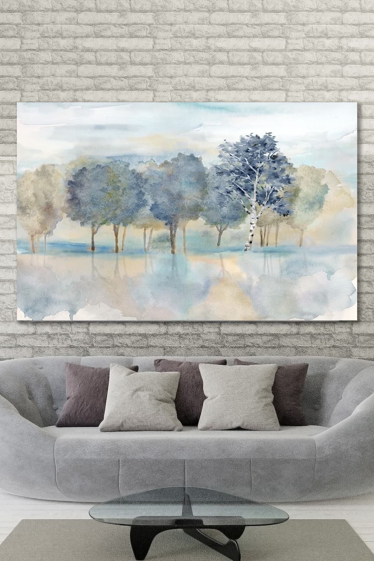 Vividale Mavi Painting Duvar Kanvas Tablo