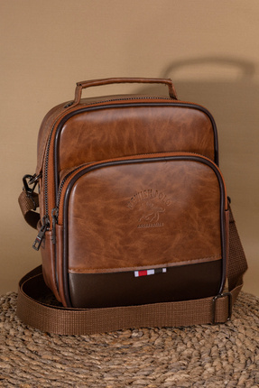 Blatoune Polo Erkek Kahverengi Renk Suni Deri Çanta Şık Günlük El Ve Omuz Çan...