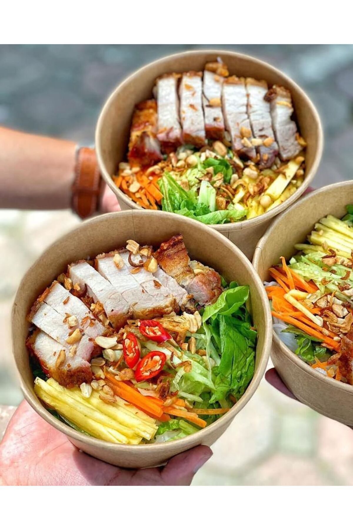 Kraft Organik Karton Kapaklı Salata Kasesi 750 Cc(20 ADET)