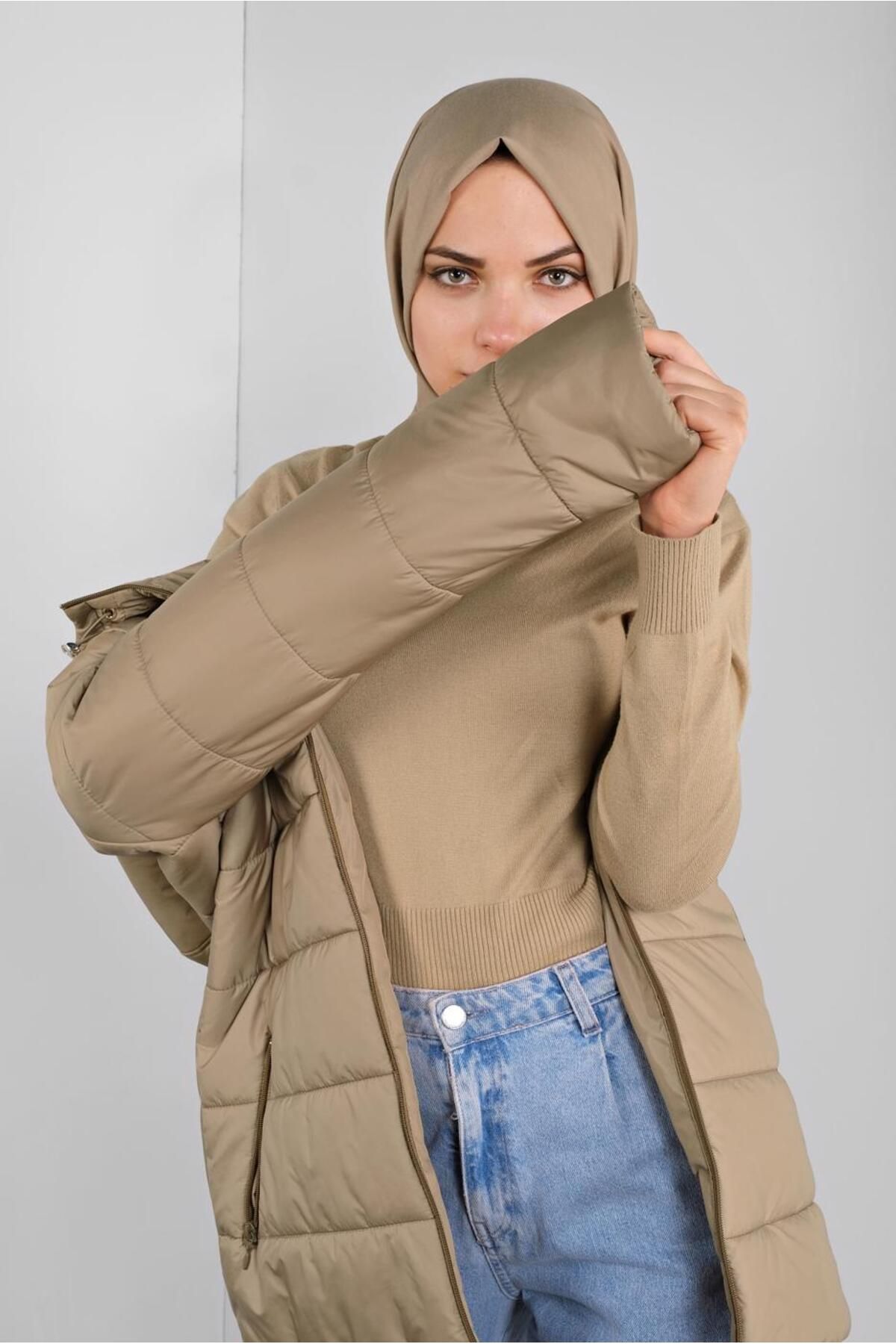 مانتو بادی کلاه دار 90134 Alvina