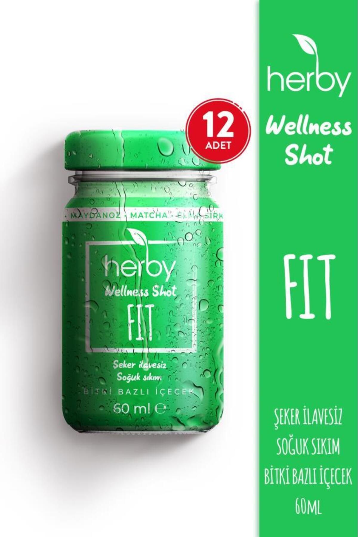 Herby Fit Matcha Shot 12'li Paket Formda Kal Bitki Bazlı Içecek 60 ml