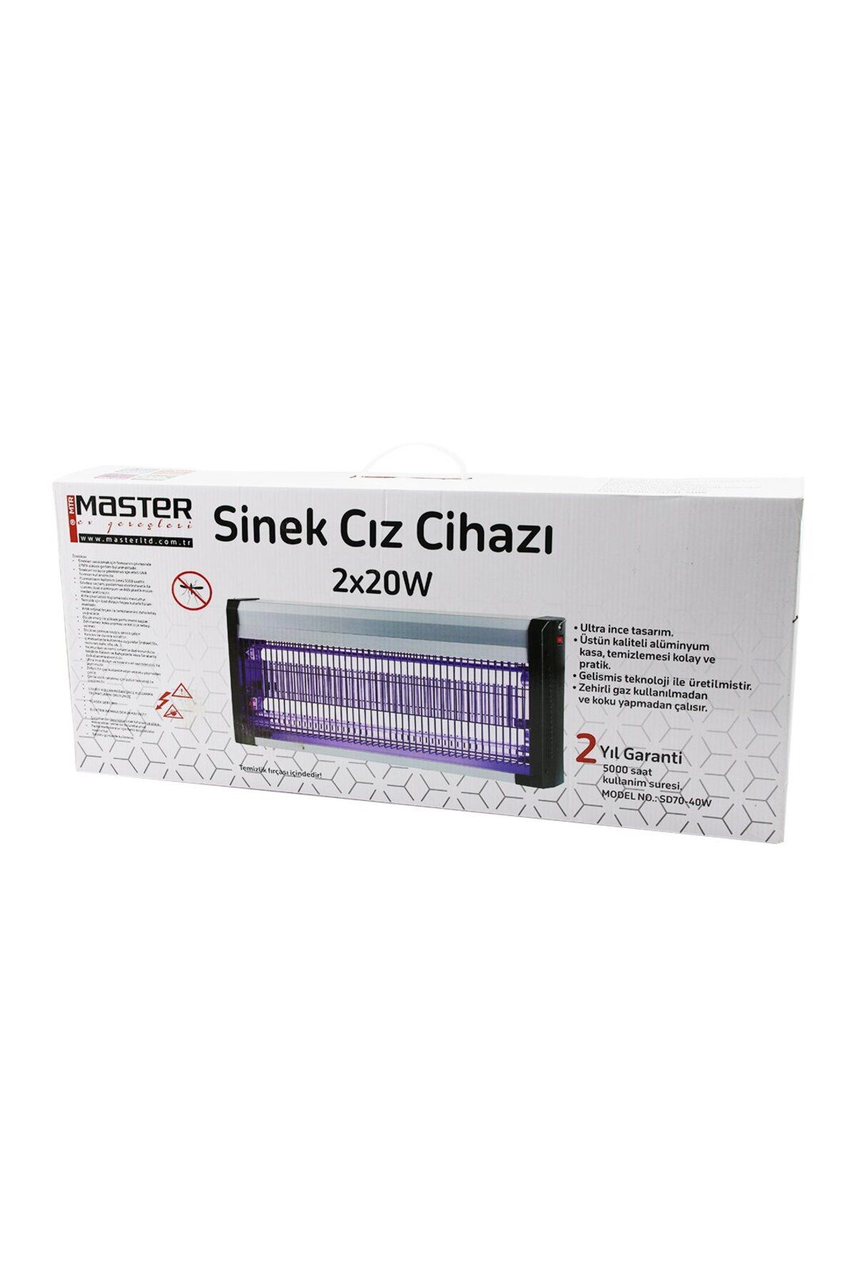 Light up 40W LÜX KASA - BEYAZ KUTU 2X20W SİNEK ÖLDÜRÜCÜ CIZ MAKİNE SD-70