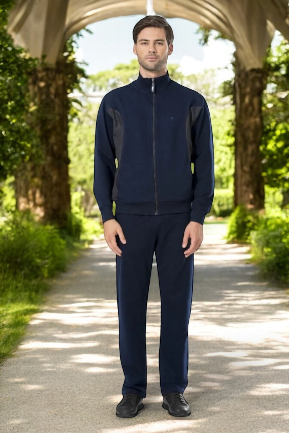 پیر کاردین لباس ورزشی مردانه یقه ایستاده زیپ‌دار با جیب THCLVR.70.P0.C.V.0.R