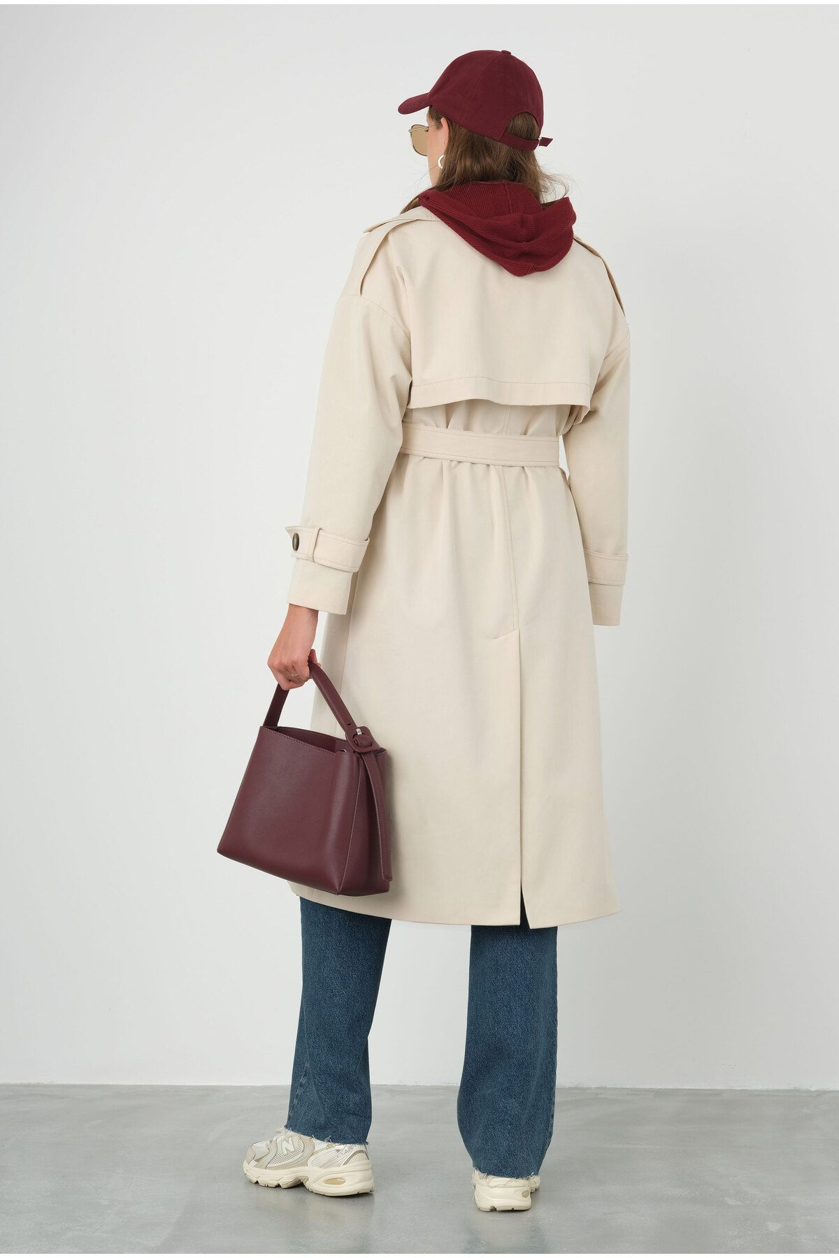 HEQA-Bone Trench Coat with Windshield - Classic Design 4