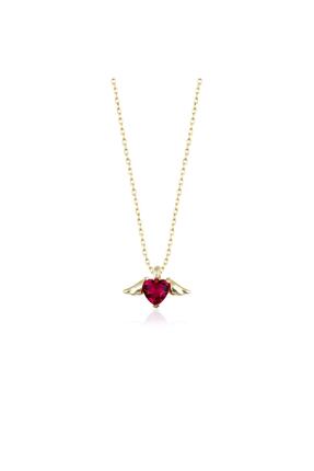 Marshmello Silver & Jewelry Kanatlı Kalp Figürlü Gümüş Kolye