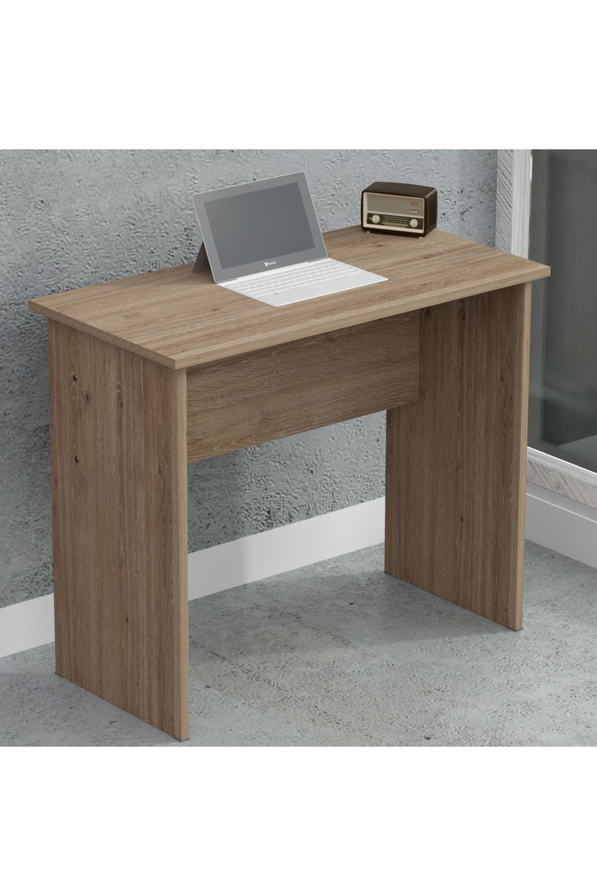 Mahmayi-Modern MP1 Study Table 80x40 Plain Desk,Truffle Davos Oak 3