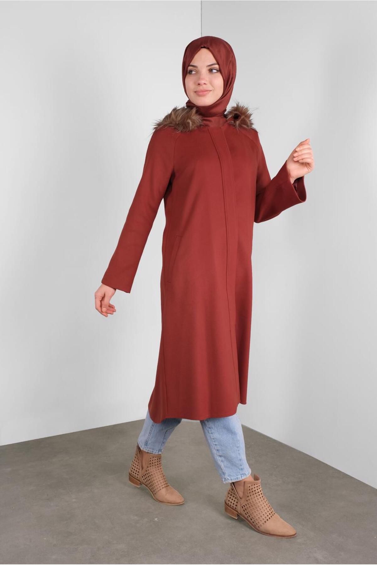مانتو کلاه دار 90084 Alvina