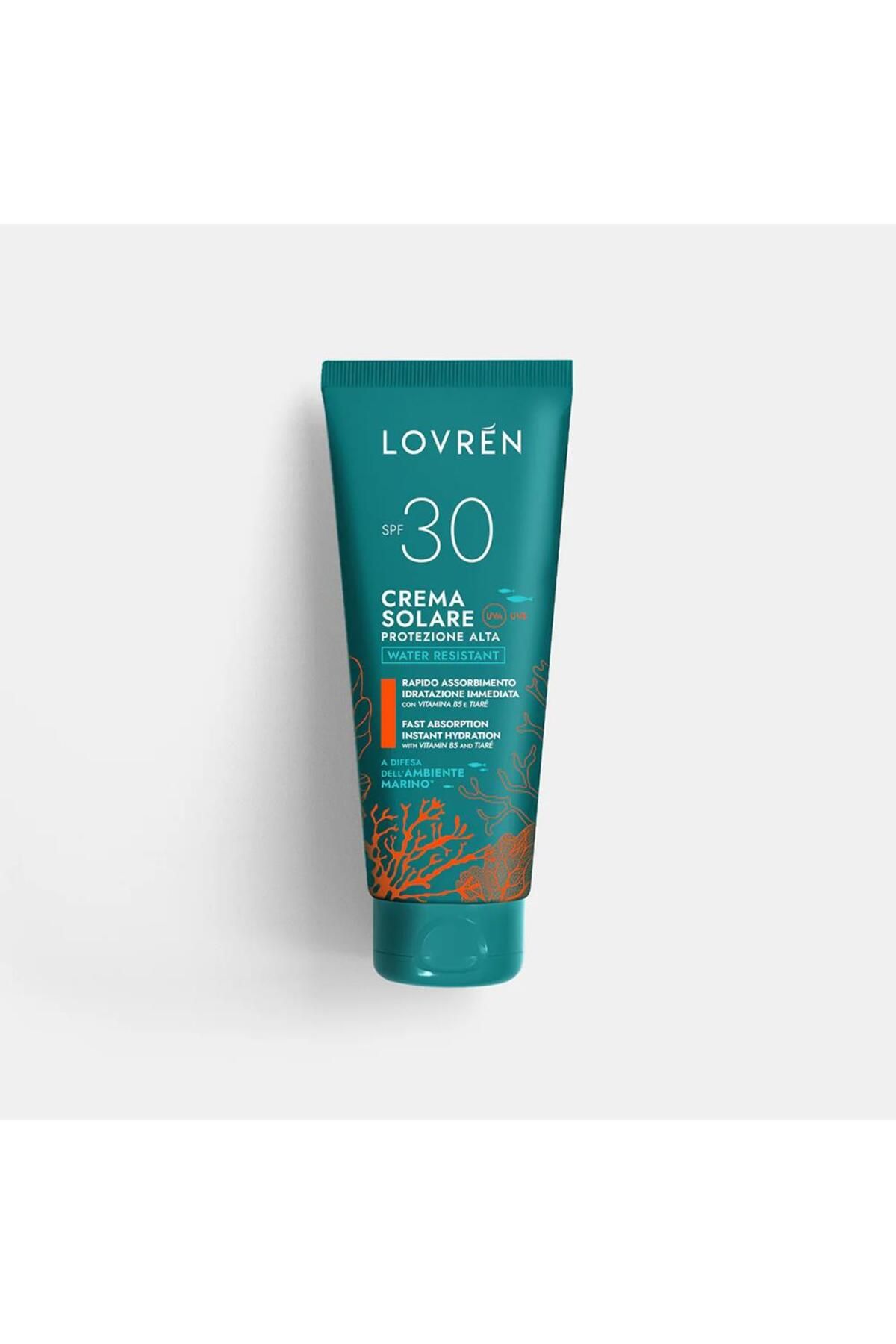 lovren Solaire Sunscreen High Protection Face Body SPF30 Yüz ve Vücut Güneş Kremi 100ML