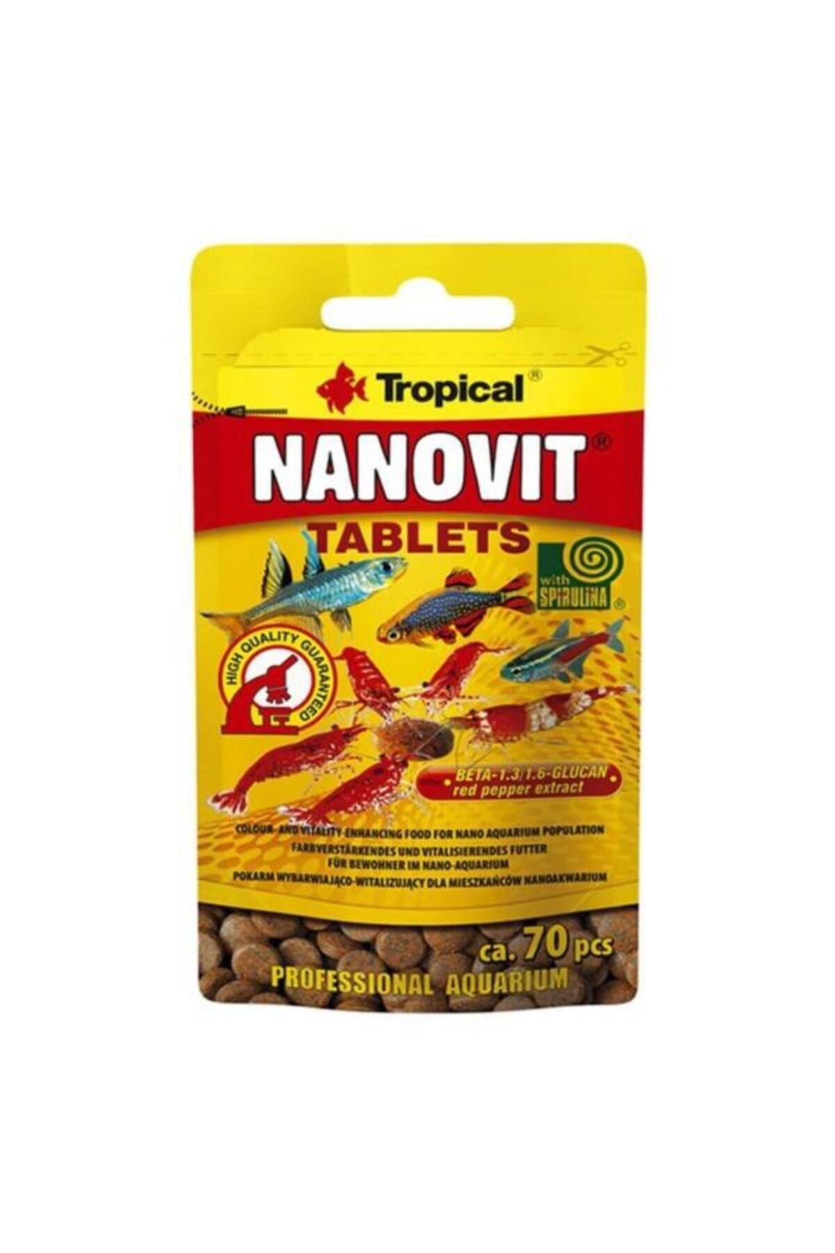 Genel Markalar Nanovit Spirulina Akvaryum Balıkları Için Renklendirici Tablet Yem 10 gr 70 Adet - 59004692