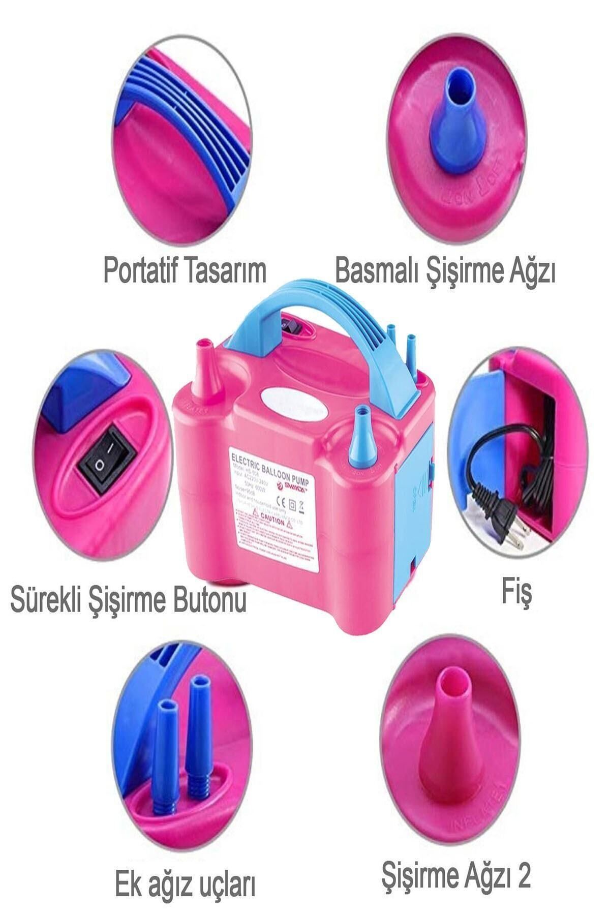 Parti dolabı-Balloon Inflation Pump Machine (MACHINE) 100 Assorted Balloons 2