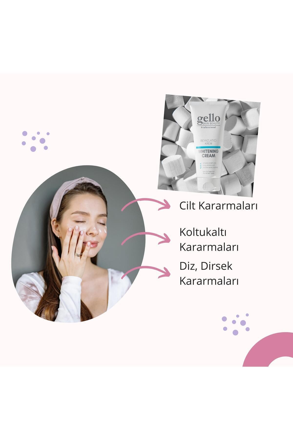 GELLO Cilt Beyazlatıcı Leke Kremi Whitening Beyazlatıcı Krem-5